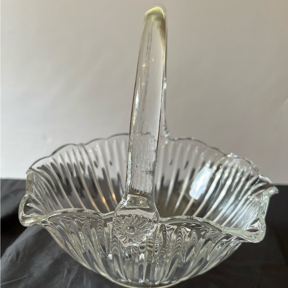 Elegant Clear Glass Basket